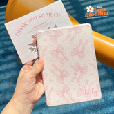 Custom Name Cute Pink Ribbons iPad case, Free Personalization